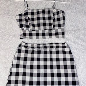 Two piece skirt and shirt